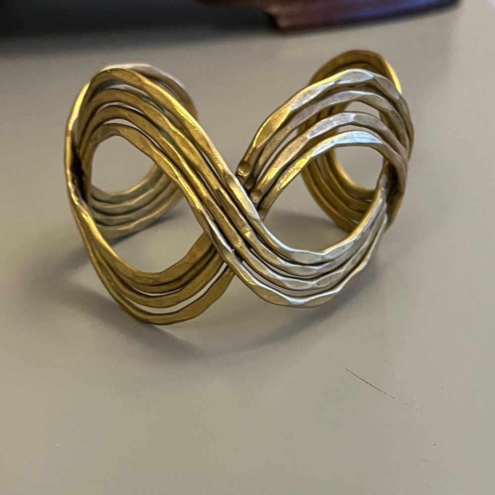 Gold cuff bracelet